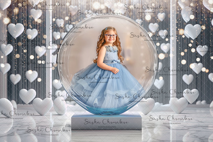 Digital  backgrounds  Ai generated V-day globe