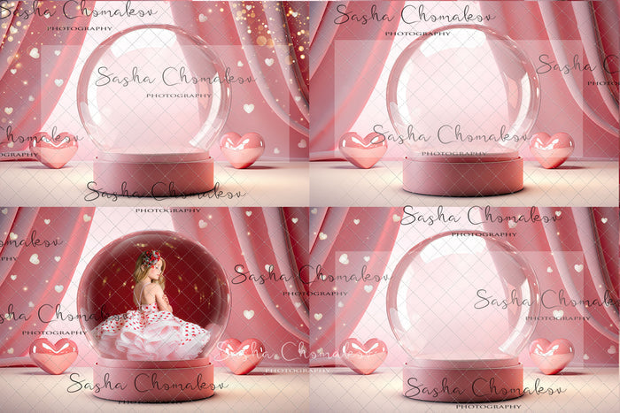 Digital  backgrounds  Ai generated V-day globe