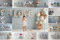 Digital  backgrounds  Ai generated V-day