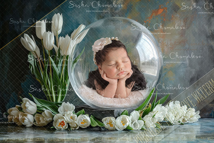 Digital  backgrounds Easter egg globe   Ai generated