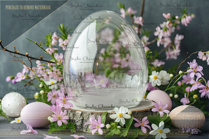 Digital  backgrounds Easter egg globe   Ai generated