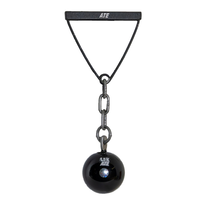 Discus Tool. Ball on a chain with handle for throws training.