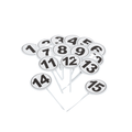 Numbered 1 to 15 Metal Distance Marker Pegs Lollipop style