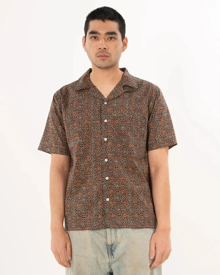 DUSHYANT - Hand Printed 'The Don' Camp Collar Shirt in Barmer Abstract Print-Dushyant-treehaus