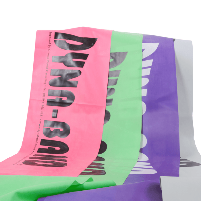 Dyna band resistance exercise band | four strengths strong medium light extra light