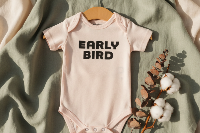 Early Bird Bodysuit - Close Up