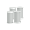 Four cylindrical air filter cartridges on a white background