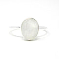 Sterling silver oval moonstone ring