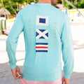 Antigua Blue | FieldTec™ Heathered Long Sleeve Tee | Flags