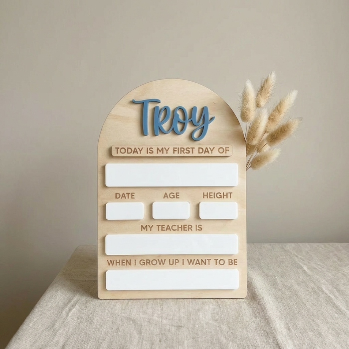 First Day of School Board – Personalised Re-usable Sign