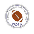 Football Personalized Sticker Birthday Stickers - INKtropolis