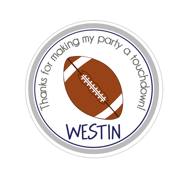 Football Personalized Sticker Birthday Stickers - INKtropolis