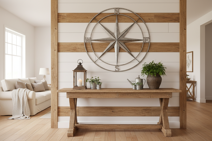 36" Compass - Indoor Rustic Farmhouse