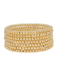 Gold 4mm Bracelet Set