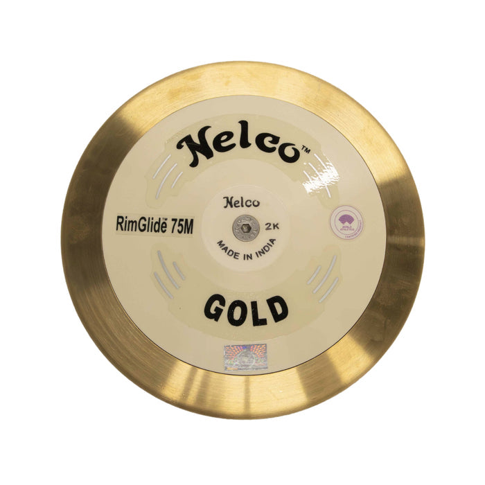 Nelco Gold RimGlide 75m Discus | White plates, Gold rim