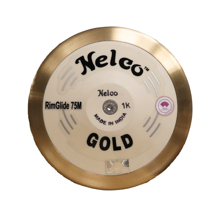 Nelco Gold RimGlide 75m Discus | White plates, Gold rim
