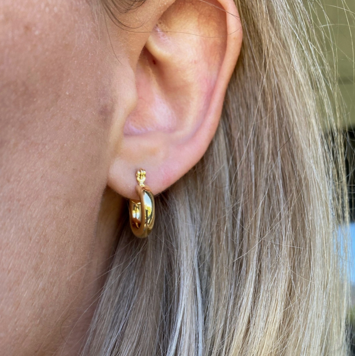 Gold Selena Hoop Earrings