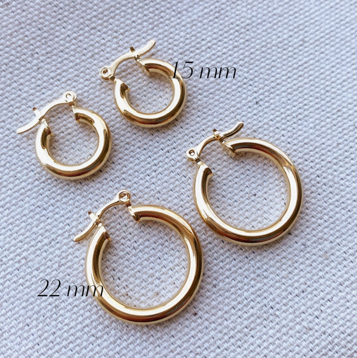 Gold Selena Hoop Earrings