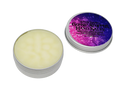 white hand salve in circular aluminum tin  with a purple and pink label that reads Gossip Stopper Hand Salve and ingredients