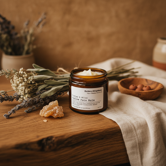 Grass-Fed Tallow Whipped Face Balm: Sacred Frankincense