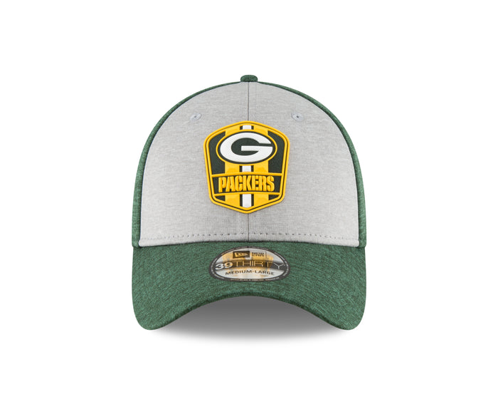 new era,green bay packers,39thirty,3930,on field,sideline,road,away,baseball cap,hat,headwear,clothing accessories,stretch fit,adjustable