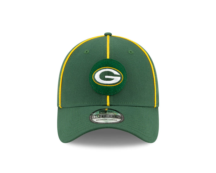 Green Bay Packers Sideline Home 39THIRTY Stretch Fit Cap, M/L