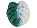 green witch soap shaped like a monster leaf colored in green and white
