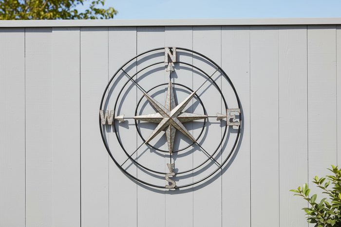 Compass Wall Art - Clean Fence