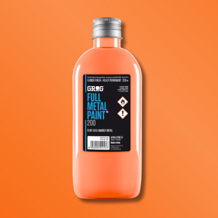 Grog Full Metal Paint 200ml - Neon Orange
