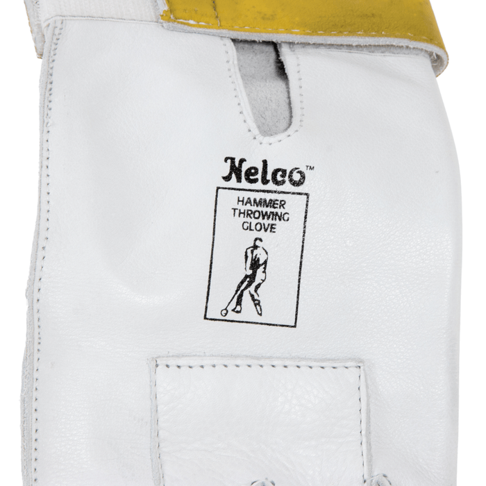Hammer throwing glove with velcro wrist strap