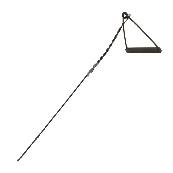 Throwing Hammer Handle with clear plastic tubing on the wire ends | New World Athletics Rules