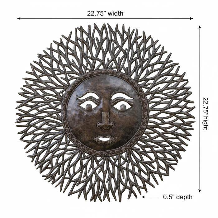 Thistle Sun with Dimensions