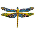 Hand Chiseled and Painted Haitian Upcycled Steel Dragonfly Wall Art