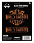 HARLEY-DAVIDSON® 2-PIECE BAR & SHIELD TEXT LOGO VINYL DECAL 6X8'