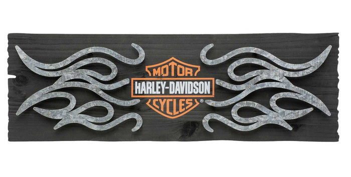 HARLEY-DAVIDSON® BAR & SHIELD FLAMES PUB SIGN
