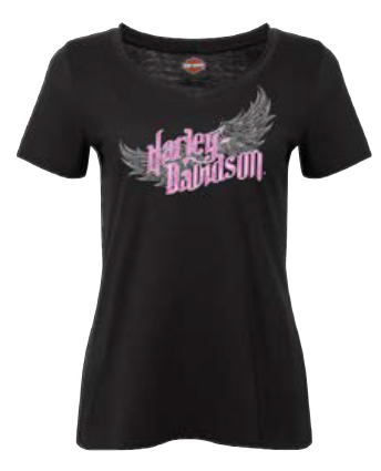 HARLEY-DAVIDSON® CRYSTALIZE BLACK  LADIES  TEE