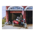 HARLEY-DAVIDSON® FIREHOUSE DOGS EMBOSSED TIN SIGN
