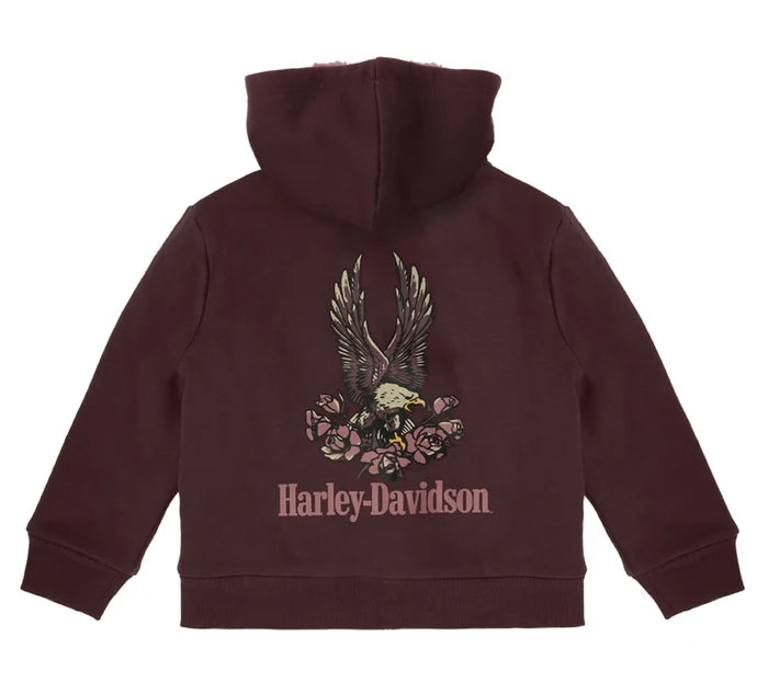 HARLEY-DAVIDSON® GIRLS SHERPA LINED HOODED FLEECE JACKET