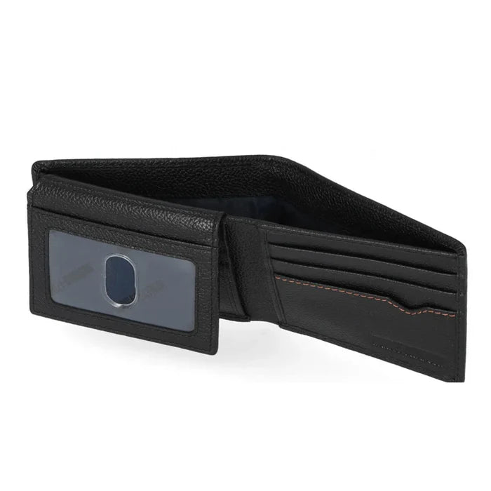 HARLEY-DAVIDSON® MENS CLASSIC GENUINE PEBBLE LEATHER WALLET