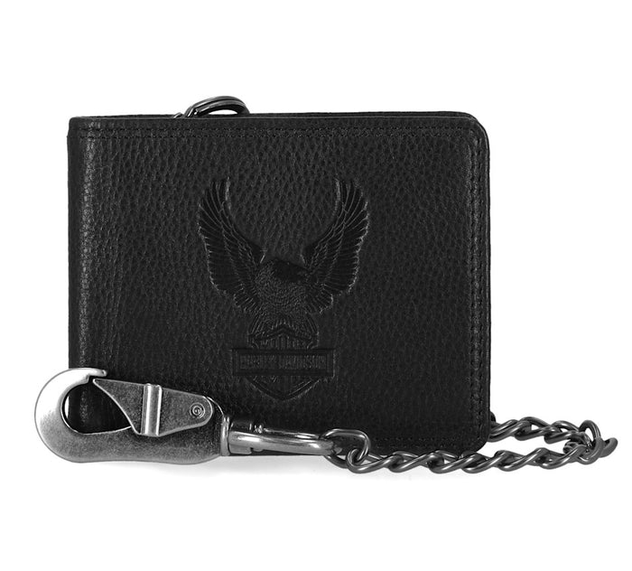 HARLEY-DAVIDSON® MENS EAGLE BILLFOLD WITH CHAIN WALLET