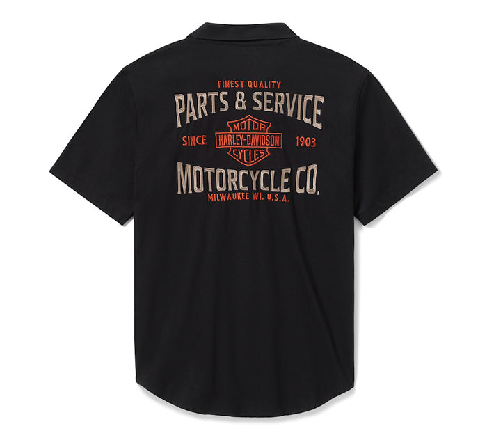 HARLEY-DAVIDSON® MENS SHIRT - KNIT , BLACK