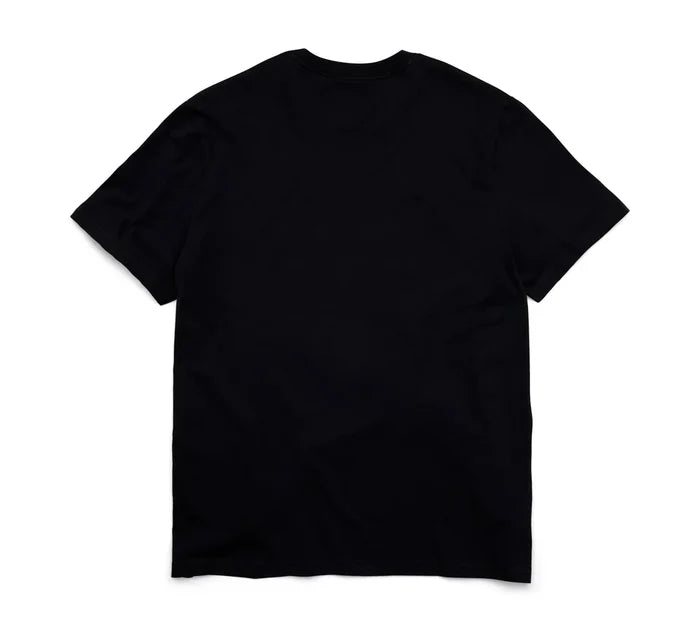 HARLEY-DAVIDSON® MENS TEE KNIT , ELECTRIC EAGLE HOG BLACK