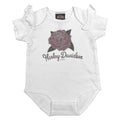 HARLEY-DAVIDSON® NEW BORN GIRL RUFFLE SLEEVE CREEPER