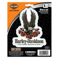 HARLEY-DAVIDSON® TEXT & EAGLE WITH ROSES VINYL DECAL