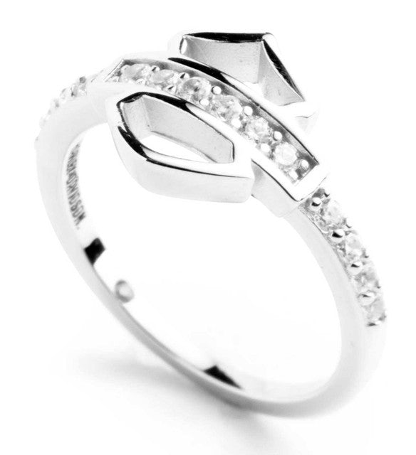 Harley-Davidson® Women's Bar & Shield CRY  Ring, Sterling Silver