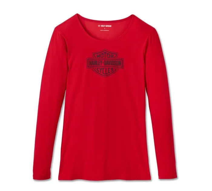 HARLEY-DAVIDSON® WOMENS BAR & SHIELD PLAID LONG SLEEVE PYJAMA SET