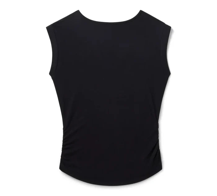 HARLEY-DAVIDSON® WOMENS BLING MUSCLE BORN TO FLY BLACK