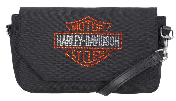 HARLEY-DAVIDSON® WOMENS B&S RHINESTONE HIP BAG