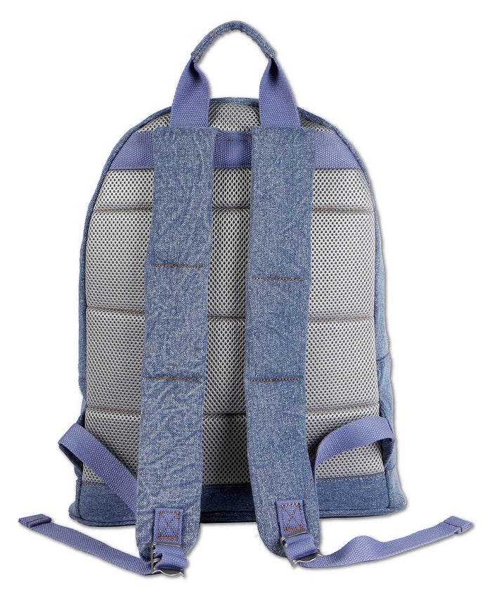 HARLEY-DAVIDSON® WOMENS EMBROIDED BAR & SHIELD ROSE DENIM BACKPACK