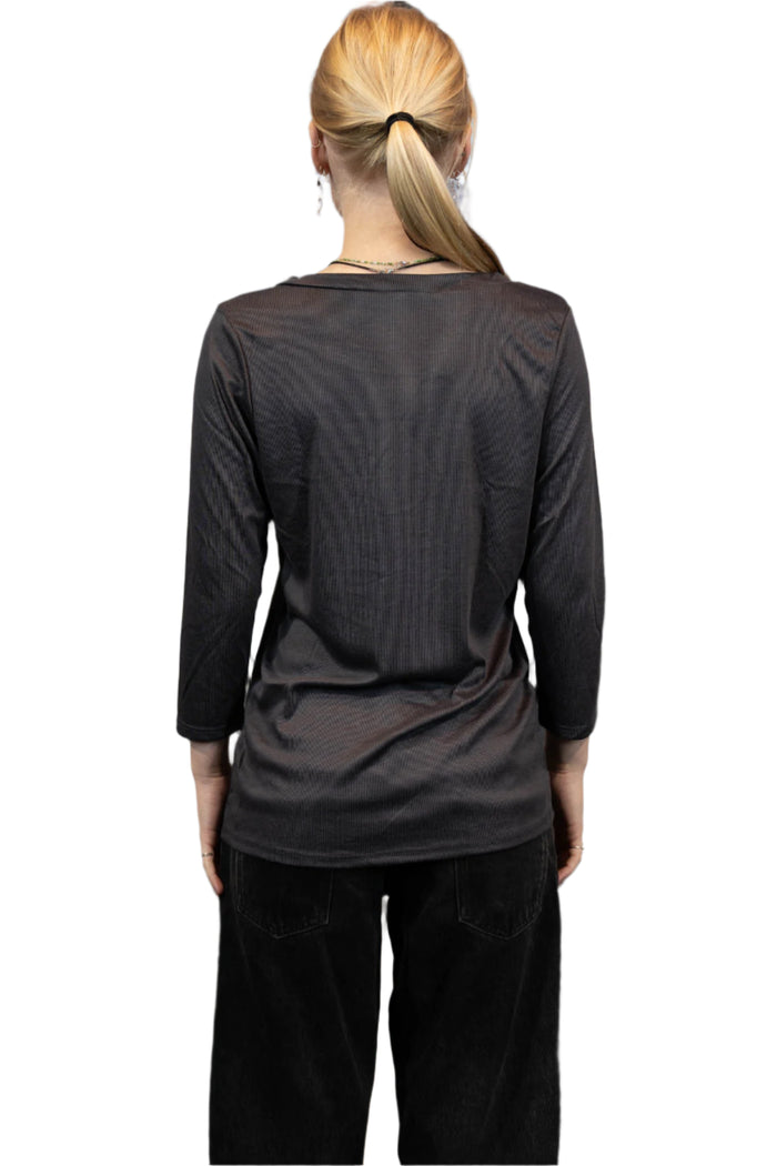HARLEY-DAVIDSON® WOMENS GEAR OF A FEATHER 3/4 SLEEVE SCOOP NECK TOP